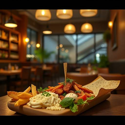 Video promocional de un restaurante mostrando platos apetitosos y un ambiente acogedor.